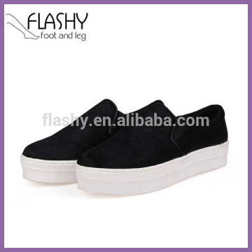 Wholesale black horse hair sneakers mens casual shoes sneakers