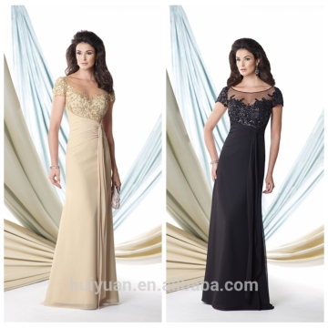 new fashion cap sleeve chiffon lace long evening dress