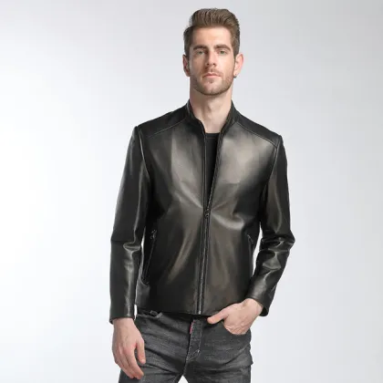 Factory Genuine Men's Sheepskin Real Leather Jacket