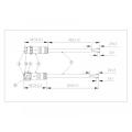 M12K Verticale metalen moeren Waterdichte connector