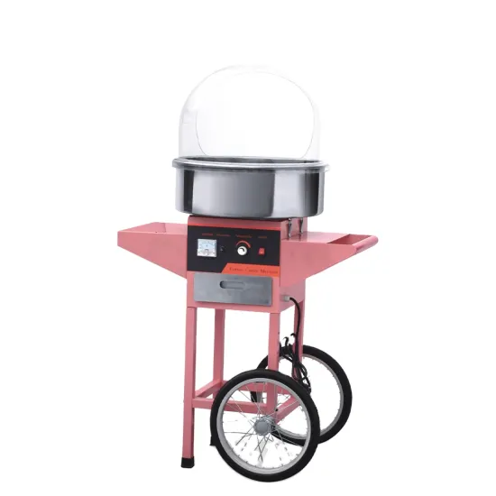 Portable Electric/Gas Cotton Candy Maker with Wheels: High Efficiency in Candy Floss Production