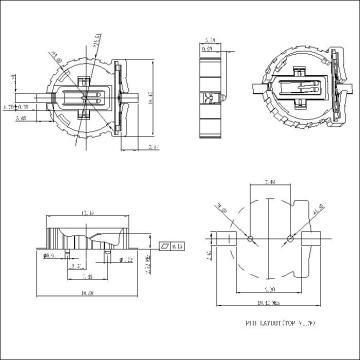 CR1220 Coin Cell -Batteriehalter SMT PCB -Montage