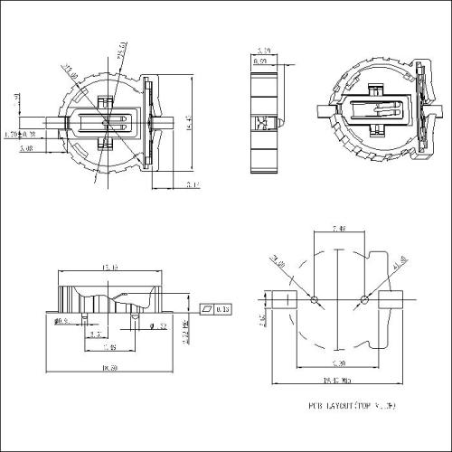 China Coin Cell Holder for CR1220 Factory