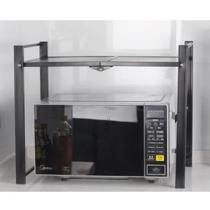 Kitchen Microwave Oven Rack: Free Installation and Storage Shelf
