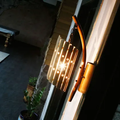 Handmade indoor Wall Lighting arts and crafts Bamboo Wall Lamp