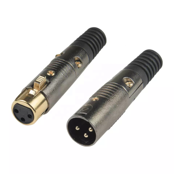 Silver Black Zinc NC4MX NC10FX Precision 3-Pin XLR Audio Male Connector
