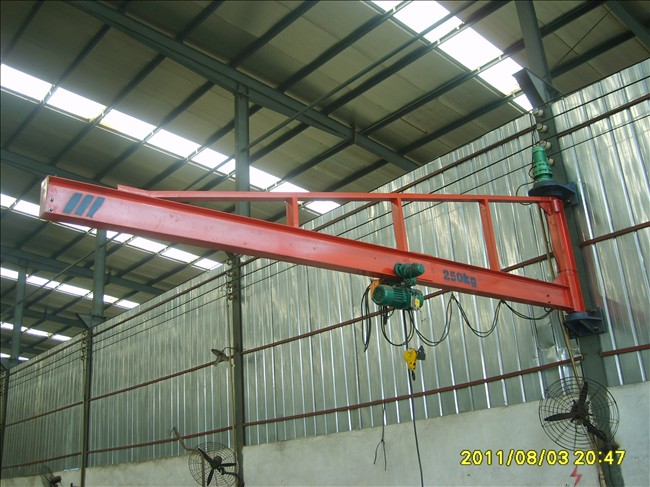 Heavy load column wall mounted jib crane