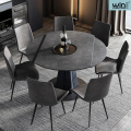 Rotating Rock Plate Simple Dining Table Set