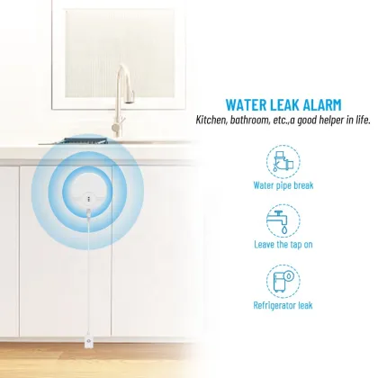 Factory Direct 135dB 6F22 9V Battery Smart Water Leakage Sensor Alarm