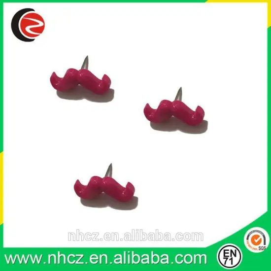 Red Mustache Push Pin
