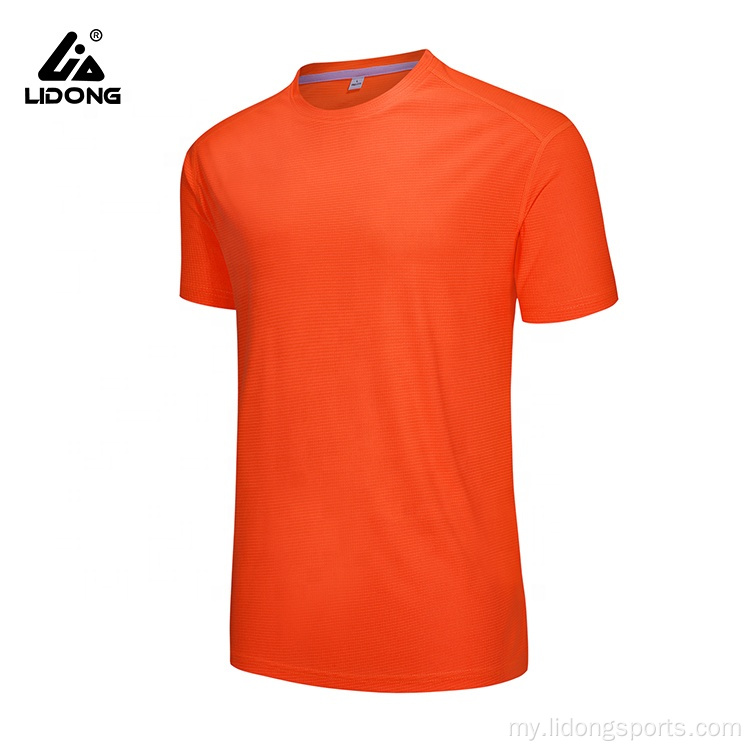 လွင်ပြင်အပြာရောင်အပြာ polyester အားကစားရုံအခြား tshirt လက္ကား