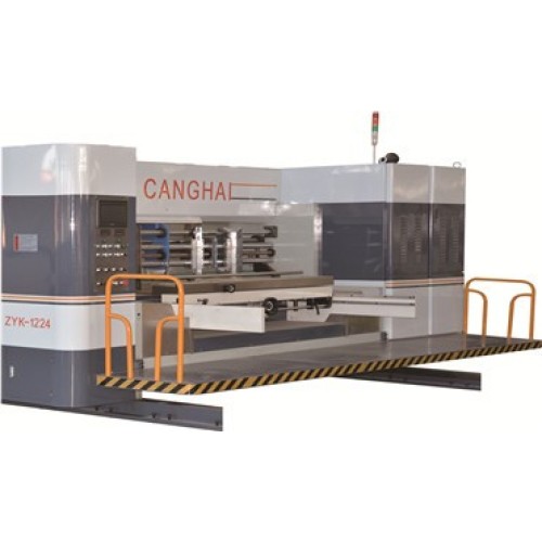 Flexo printer slotter die cutter with stacker