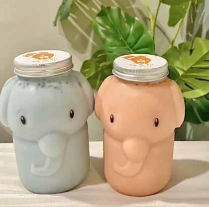 Clear Plastic Cold Pressed Juice and Bubble Tea Bottles