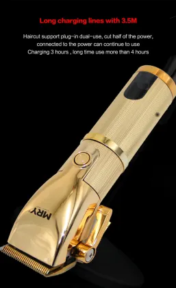 Kemei Luxury Rechargeable Ceramic Hair Clippers for Men and Pets