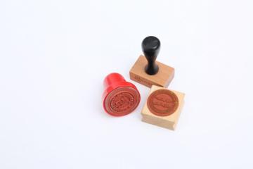 plastic or wooden stamp for election