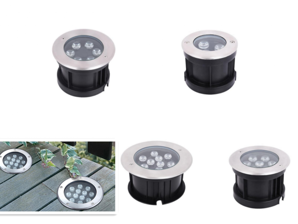 Stainless steel outdoor buried light