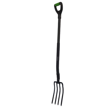 Long Bent Handle Forged Steel Digging Fork for Gardening