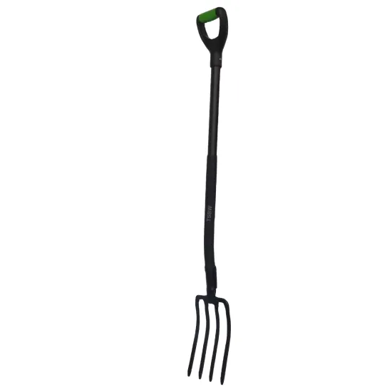 Long Bent Handle Forged Steel Digging Fork for Gardening