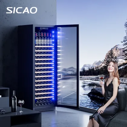 220V 50Hz Freestanding Dual Zone Wine Cooler Refrigerator