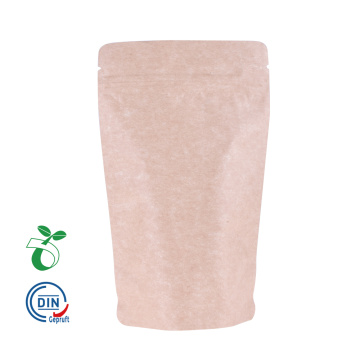 PLA Plastic Kraft Bags with Window Biodegradable Pla Food Tea Plastic Bag Coffee Beans/Beef Jerky/Snack