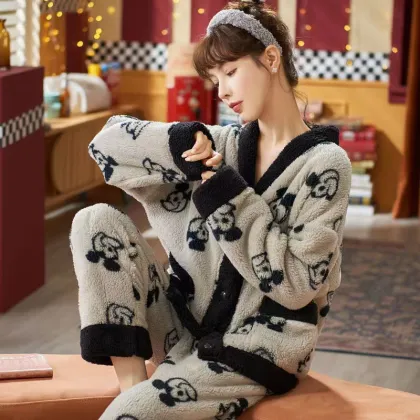 women's winter coral fleece pajamas