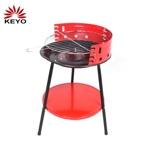 Red Outdoor Camping Portable Bbq Grill Bbq Charcoal Barbecue Grill With Grill Stands
