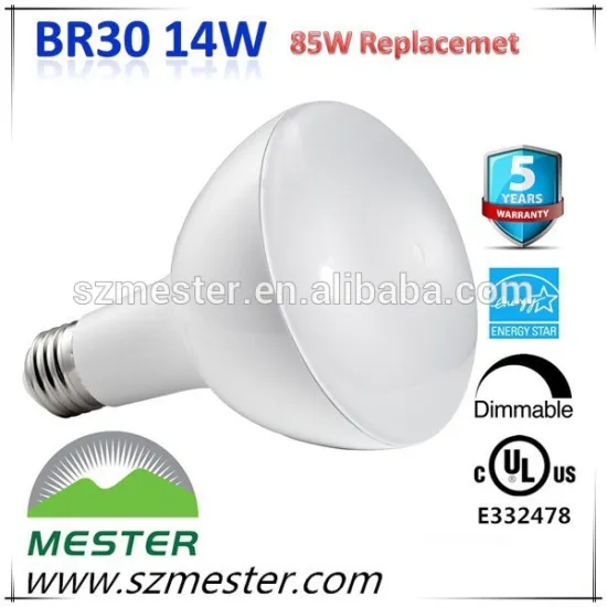 UL Energy Star E26 1050lm 120v 14w led br30 bulb ul