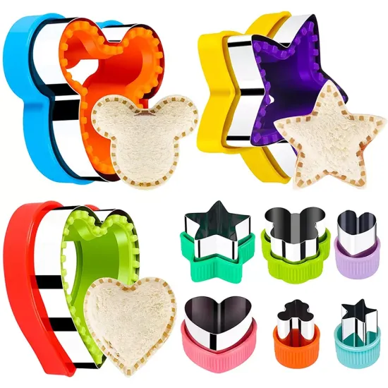 2022 New Arrivals: Durable and Colorful Vegetable Cutters Set - Versatile Tools for Baking and Sandwich Making
