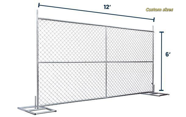 Valla temporal de instalación rápida para límites de propiedad