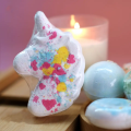Bom mandi gelembung bom dengan mainan unicorn jantung