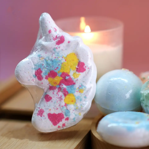 Fizzy Bubble Bath Bombs with Toys Heart Unicorn