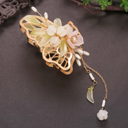 Vintage Hair Sticks & Hairpins: Chinese Hanfu Hair Accessories with Flower Tassels & Forks
