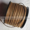 Корейский бархатный кожаный шнур из искусственной замши с плоскими золотыми блестками 3 мм