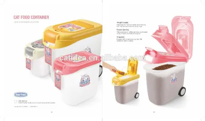Cat food container, pet food box, pet food bin, pet products