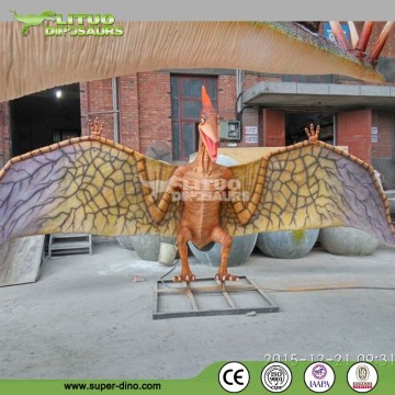 Amusement Park Decoration Fiberglass Dinosaur Statues Pterosaur Statue
