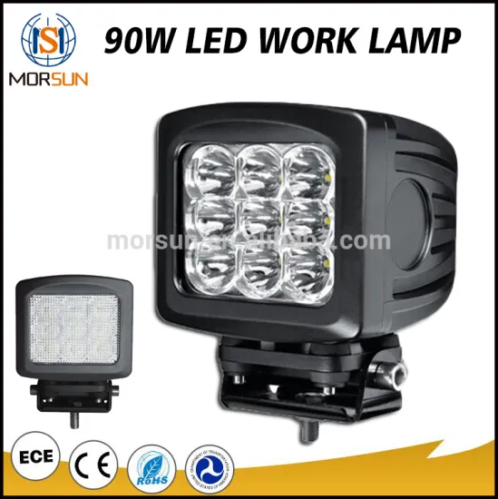 90w Square led work light 5" 90w work light for off road vehicles