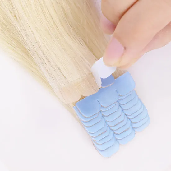 Wholesale 3x0.8cm Micro Tape Brazilian Human Hair Interface Adhesive Invisible Double Drawn Mini Tape In Hair Extensions