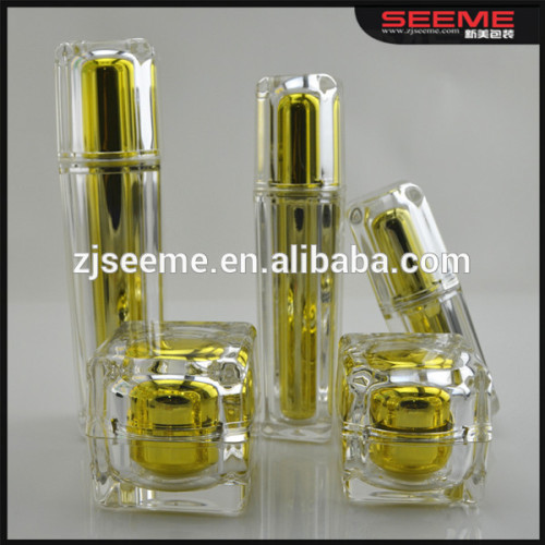 make up cosmetics square spray bottle gold collagen skin care set