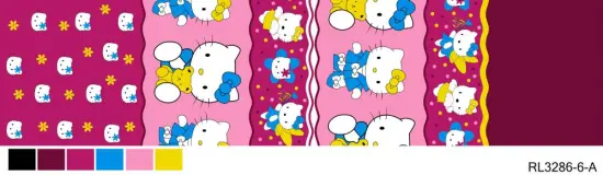 Cartoon Plain Pattern Polyester Fabric Bed Sheet