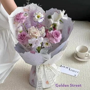 Valentine's Day Decorative Wrapping Paper: Hand-Torn Three-Dimensional Relief Flower Dongba Paper