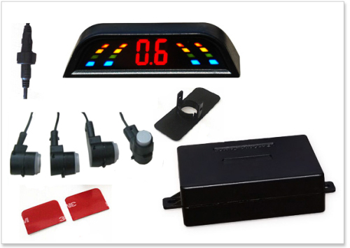 Parking Sensor, Parking Radar with LED Display, 4 Sensor with Holder, 2.5m Wires, Looks Like Original