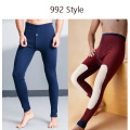 Winter Warm Mens Long Johns Thick Thermal Underwear Men Leggings Thermos Pants Male Wool Knee Men's Warm Pants Plus Size 3XL