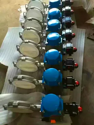 Wafer Butterfly Valve, ASTM A351 CF8 150#, 8 Inch With pneumatic actuator