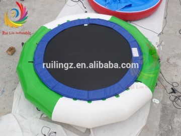 Ruilin cheap round inflatable water trampoline,inflatable floating trampoline for park