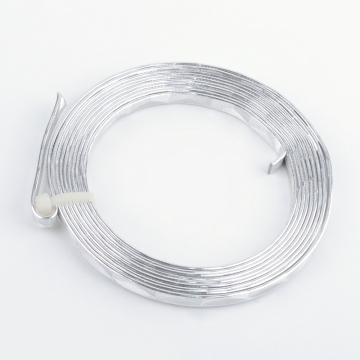 Shop Pandahall 5mm Flat Craft Silver Textured Aluminum Wire