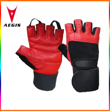 wholesale red half finger fitness gloves/weightlifting gloves/gym gloves