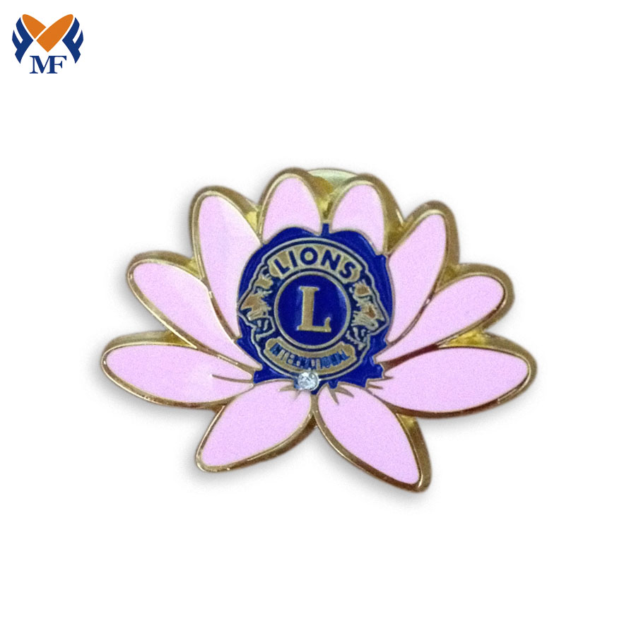 Badge d'épingle à revers en émail doux rose