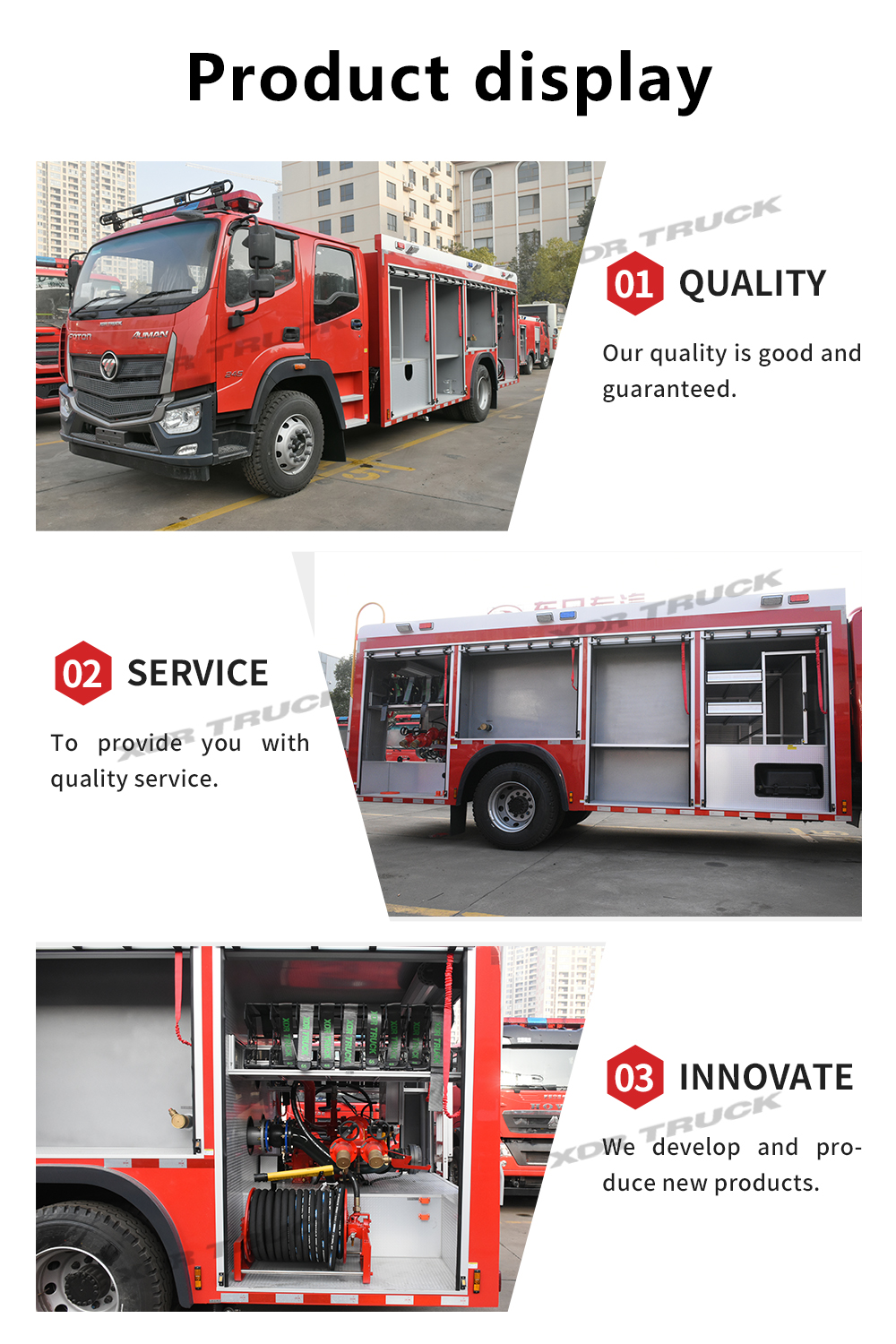 FOTON 6000L water foam fire truck 5