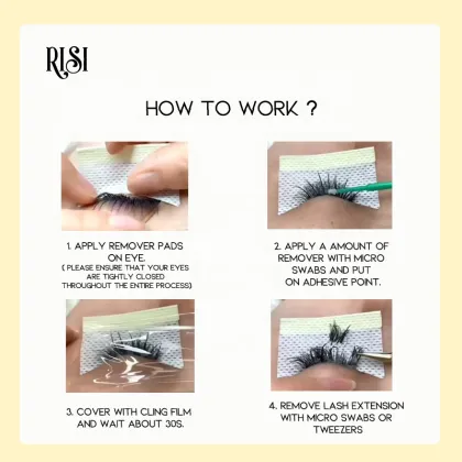 RISI Custom Cream Lash Extension Glue Remover - Bulk Eyelash Remover Private Label
