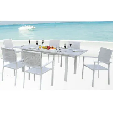 Aluminum Extension Table Set for Outdoor Use